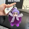 Pelo de Coelho Rex Real Coelhozinho Fofo Elfo de Carro Chaveiro Pingente Tendência Ins Coelho de Pelúcia Decoração de Mochila