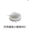 Suporte de Exibição de Concha Papoula DIY Superfície Espelhada Grande, Médio e Pequeno Molde de Resina Ornamento de Gesso para Vela de Aromaterapia Molde de Silicone