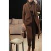 22922 Daaimaiyiyuan Nuevo Abrigo de Solapa de Manga Larga de Longitud Media Color Sólido Traje Moda Mujer Otoño/Invierno 2025