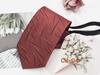 Corbata Roja con Cremallera para Hombre Fácil de Tirar Gratis Novio Padrino Corbata Casual de Negocios Hilo Rayado Teñido 8cm