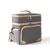 Nova Bolsa Transversal de Mão com Duas Camadas, Bolsa Térmica para Gelo, Almoço para Levar, Bebidas Geladas, Bolsa Térmica Portátil para Viagem e Piquenique