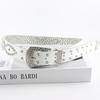 Qin Kunyi Europeu e Americano Simples Pin Fivela Punk Couro Genuíno Feminino Retro Feminino Estudante All-match Strass Decorativo Cinto de Couro Na Moda