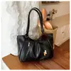 Elegante bolsa de ombro feminina 2026 novo modelo, bolsa tote de grande capacidade para o dia a dia, bolsa de mão versátil e da moda, bolsa simples de ombro