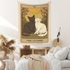 Popular Transfronteiriço Sol e Lua Gato Tarô Cartão Pano Pendurado Pano de Fundo Ins Decoração de Quarto Pano de Parede Tapeçaria de Gato Retrô