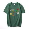 Camiseta Divertida con Estampado de Dibujos Animados para Mujer Verano 2026 Nueva Talla Grande Estilo Coreano Ins Holgada y Versátil Algodón Puro Top de Manga Corta
