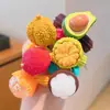 Lindo Set de Gomas para el Cabello de Frutas para Niños, Chongo Alto para Cola de Caballo que No Daña el Cabello, Diademas y Accesorios para el Cabello Coloridos de Alta Gama