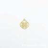 Pulseira de Contas com Pingente Oco Dourado Liga de Zinco Símbolo da Sorte Acessórios para Joias DIY Pingente com o Caractere ""
