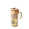 Novo Copo Duplo para Beber, Copo com Alça de Canudo, Copo de Presente, Infusor de Chá, Copo para Beber Limão Diretamente, Copo de Vidro, Copo de Suco