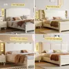 Panel de mesita de noche para cama individual se vende por separado, panel trasero de mesita de noche de 21 metros de ancho, panel trasero de madera maciza suave acolchado, se vende por separado