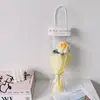 Paquete de Material de Tejido Rosa Tailandés Ramo Tejido Terminado Hecho a Mano Decoración de Flores Ramo para el Día de la Diosa Regalo