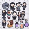 Miércoles Addams Transfronterizo Charms para Zapatos de Goma Suave de PVC Accesorios