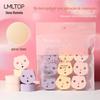 LMLTOP urso puff de maquiagem 9 pack espuma hidrofílica grande puff de maquiagem saco SY227