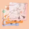 Bufanda Cuadrada de Satén y Gasa con Estampado Floral Geométrico de Cuerda Nueva de Verano 2025 Pañuelo para la Cabeza Venta al por Mayor