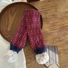 Bufanda para niños, moda de otoño e invierno, nueva bufanda de lana tejida para bebés, bola de pelo cruzada, bufanda para niños y niñas a juego.