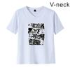 Venta caliente transfronteriza: Baki el luchador Fan Ma Blade Teeth Animation Perimeter Printed V-Neck Couples Manga corta Hombres y Mujeres