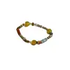 Nuevo Pulsera de Piedras Pintadas Estilo Chino con Cuentas, Pulsera Nueva de Lujo Ligero con Piedras Naturales y Diseño de Nicho, Joyería de Mano Exquisita y Versátil