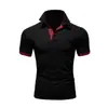 Venta al por mayor de fábrica comercio exterior para hombre cuello mao manga corta casual algodón polo moda multicolor corte ajustado camisa publicitaria