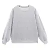 Camiseta crew neck de moletom terry, tamanho europeu e americano, plus size, marca trendy, cultural, sweatshirt unissex de corte solto com logo