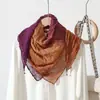 Xin Sai Qi Bufanda Cuadrada de Color Sólido con Pliegues Colgante Hebilla Magnética Moda Versátil Elegante Calentador de Cuello Protector de Cuello