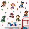 Nuevos pegatinas de pared decorativas para habitación infantil del equipo Wang Wang animación de dibujos animados 3d pared rota jardín de infantes estudio pegatina póster pvc