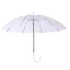 Guarda-chuva transparente de cabo longo guarda-chuva transparente automático ampliado e reforçado resistente ao vento para chuva ou sol uso duplo guarda-chuva de cabo longo pode imprimir logotipo atacado