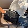 Bolsa de Couro Bovino de Primeira Camada com Padrão de Crocodilo, Bolsa Quadrada Pequena, Novo Modelo 2026, Bolsa Feminina Mais Vendida, Sensação Elegante e de Alto Padrão, Bolsa de Mão e Bolsa Transversal