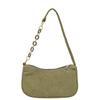 Estilo coreano artístico saco de pano simples casual listrado veludo ombro bolsa das mulheres cor sólida mini crossbody bag bolsa de lona portátil
