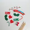 Mini Sombrero Decoración de Pastel Decoración de Pastel de Navidad Tarjeta de Fiesta Navideña Círculo de Hierba Hoja Ciervo Sika