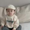 Ropa de Otoño para Bebé Sudadera de Manga Larga Estilo Otoño Estilo Coreano Ropa para Niños 2026 Nuevas Camisetas de Cuello Redondo para Niños Ropa de Otoño para Niños
