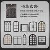 Zabc Material Papel Yayan Serie de Ventanas Talladas Puerta y Ventana Recortadas Decoración para Manualidades 10 Piezas en 6 Estilos