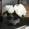Fábrica de flores de simulación venta al por mayor 6 ramos de flores de peonía suministro transfronterizo flores falsas decoración del hogar ramo de peonías atado a mano