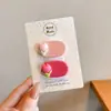 Pinzas para el cabello coloridas, artísticas y coquetas modelo 2025, pinzas de pico de pato estilo universitario para chicas dulces, pasadores para el cabello de estudiante, accesorios para el cabello de alto valor
