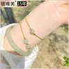 Pulseira de prata 925 Hetian Jade Beads Light Luxury Fashion Temperament Bracelet Ajustando Beads Nicho Design Prata Jóias Presente de namorada