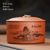 Latas de té de arena púrpura al por mayor tamaño grande latas de té de cerámica caja de regalo té verde rojo medio kilo caja de embalaje para latas de té
