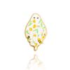 Broche de flores com folhas de rosto sorridente de amor criativo transfronteiriço desenho animado fofo pequeno fantasma presente de Halloween emblema de metal