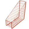 Fabricante Simples e Elegante Porta-Arquivos Mesa de Escritório Rack de Armazenamento Arte em Arame de Ferro Ouro Rosa Armazenamento Livro