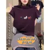 Camiseta Blanca de Puro Algodón Cepillado de Manga Corta para Mujer, Nuevo Estilo Verano 2026, Estampada, de Moda, Versátil, Top que Reduce la Edad, Tendencia