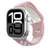 Adecuado para Apple Watch 9 10 S11 Correa de Silicona Bicolor Corte Diagonal Nike Pulsera de Muñeca con Cabezal Diagonal iWatch Ultra