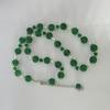 Novo Colar de Ágata Verde Chinesa Colar de Contas de Vidro Design de Nicho Estilo Estrangeiro Colar Retrô Corrente Colar Corrente para Clavícula Joias