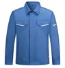 Chaqueta de Trabajo con Cremallera para Primavera Otoño Invierno para Hombre de Manga Larga Resistente al Desgaste Antiestática Ropa de Trabajo Exterior con Tiras Reflectantes Ropa de Protección Laboral