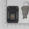 Fivela de trava de placa de chave pequena preta trava quadrada pequena preta acessórios de ferragem para caixa de alumínio preta trava de mala trava de caixa de madeira