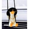 Acessórios Automotivos Transfronteiriços em Estoque Pingente de Pato Balançante Decoração de Retrovisor Ornamento Pendurado Item Criativo Fofo