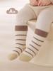 Calcetines para bebés recién nacidos, otoño e invierno, nuevos calcetines gruesos y cálidos para niños, estilo universitario, calcetines a rayas para niños y niñas, calcetines para estudiantes