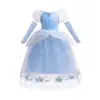 Vestido de princesa Cinderela para meninas 2024 Dia das Crianças fantasia fofa Frozen fantasia de presente de aniversário