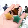 Pedra semipreciosa natural saída de ar carro decoração estrela cinco pontas cristal jade criativo acessórios interior carro