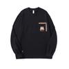 Otoño e Invierno Nueva Camiseta de Manga Larga para Hombre Holgada Moderna Marca Talla Extra Cuello Redondo Camiseta Top para Hombre Camiseta Básica Retro para Hombre