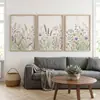 Pintura de Lienzo de Tres Piezas para Sala de Estar y Dormitorio, Lienzo al Óleo de Alta Definición, Pintura Decorativa Estilo Chino, Arte de Pared, Hecho a Medida para Clientes