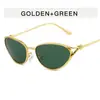 Gafas de Sol Metálicas Pequeñas Estilo Ojo de Gato Retro Europeo y Americano Nudo de Cuerda Ins Elegantes Sexy Elegantes Gafas Transfronterizas para Mujer