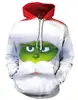 Sudadera con capucha y cremallera 3D para hombre, nueva para Navidad y Halloween 2025, Cosplay