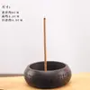 Inserto de Incienso Poroso de Palo de Rosa Ébano Mini Quemador de Incienso de Madera Asiento de Incienso Portainciensos Quemador de Incienso de Madera Maciza de Latón
